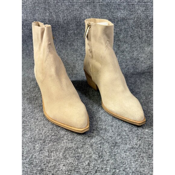 Steve Madden Womens Size 6.5M Braylen  Ankle Boots Beige Suede Pointed Toe - Picture 2 of 14